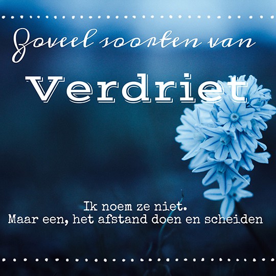 Zoveel soorten van verdriet Zoveel soorten van verdriet